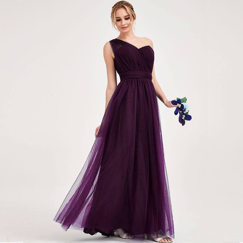 Dark Purple MULTI WAY Sweetheart Tulle Bridesmaid Dress-ALICE - RongMoon