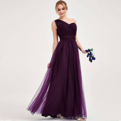 Dark Purple MULTI WAY Sweetheart Tulle Bridesmaid Dress-ALICE - RongMoon