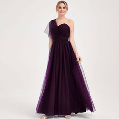 Dark Purple MULTI WAY Sweetheart Tulle Bridesmaid Dress-ALICE - RongMoon