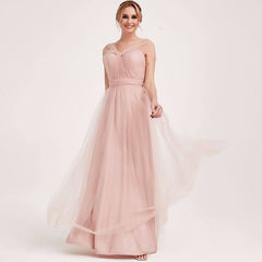 Dusty Pink MULTI WAY Sweetheart Tulle Bridesmaid Dress-ALICE - RongMoon