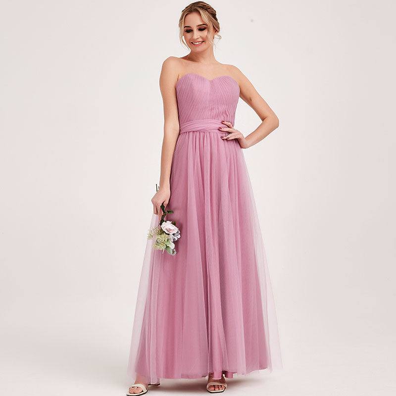 Dusty Rose MULTI WAY Sweetheart Tulle Bridesmaid Dress-ALICE - RongMoon