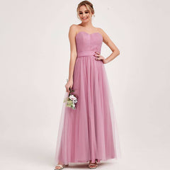Dusty Rose MULTI WAY Sweetheart Tulle Bridesmaid Dress-ALICE - RongMoon