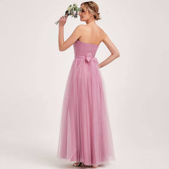 Dusty Rose MULTI WAY Sweetheart Tulle Bridesmaid Dress-ALICE - RongMoon