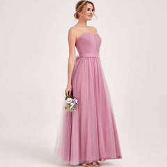 Dusty Rose MULTI WAY Sweetheart Tulle Bridesmaid Dress-ALICE - RongMoon