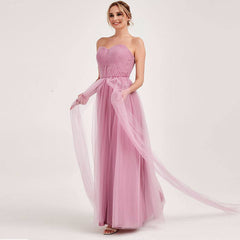 Dusty Rose MULTI WAY Sweetheart Tulle Bridesmaid Dress-ALICE - RongMoon