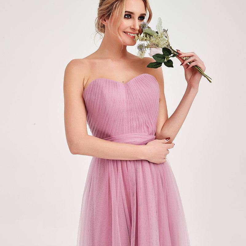 Dusty Rose MULTI WAY Sweetheart Tulle Bridesmaid Dress-ALICE - RongMoon