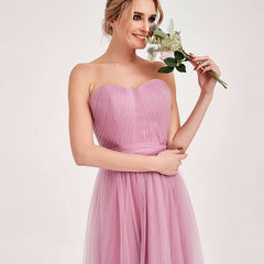 Dusty Rose MULTI WAY Sweetheart Tulle Bridesmaid Dress-ALICE - RongMoon