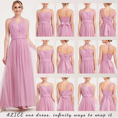 Dusty Purple MULTI WAY Sweetheart Tulle Bridesmaid Dress-ALICE - RongMoon