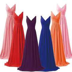 [Special Color] Sleeveless V-neckline Chiffon Bridesmaid Dress-Flori - RongMoon
