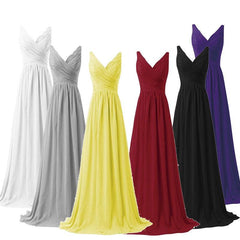 [Special Color] Sleeveless V-neckline Chiffon Bridesmaid Dress-Flori - RongMoon