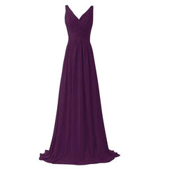 [Special Color] Sleeveless V-neckline Chiffon Bridesmaid Dress-Flori - RongMoon