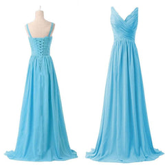 [Special Colors] V-neckline Sleeveless Chiffon Bridesmaid Dress-Flori - RongMoon