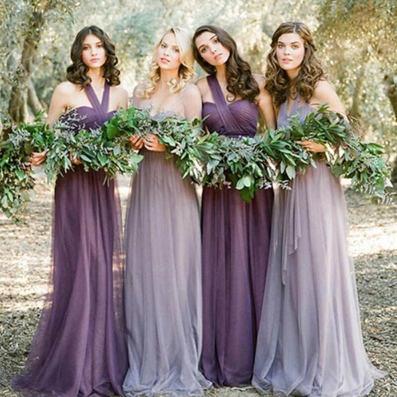 Dusty Rose MULTI WAY Sweetheart Tulle Bridesmaid Dress-ALICE - RongMoon