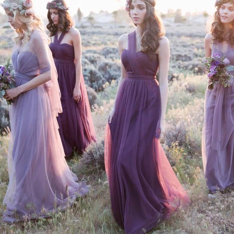 Dusty Purple MULTI WAY Sweetheart Tulle Bridesmaid Dress-ALICE - RongMoon