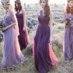 Mix Match Purple MULTI WAY Sweetheart Tulle Bridesmaid Dress-ALICE - RongMoon