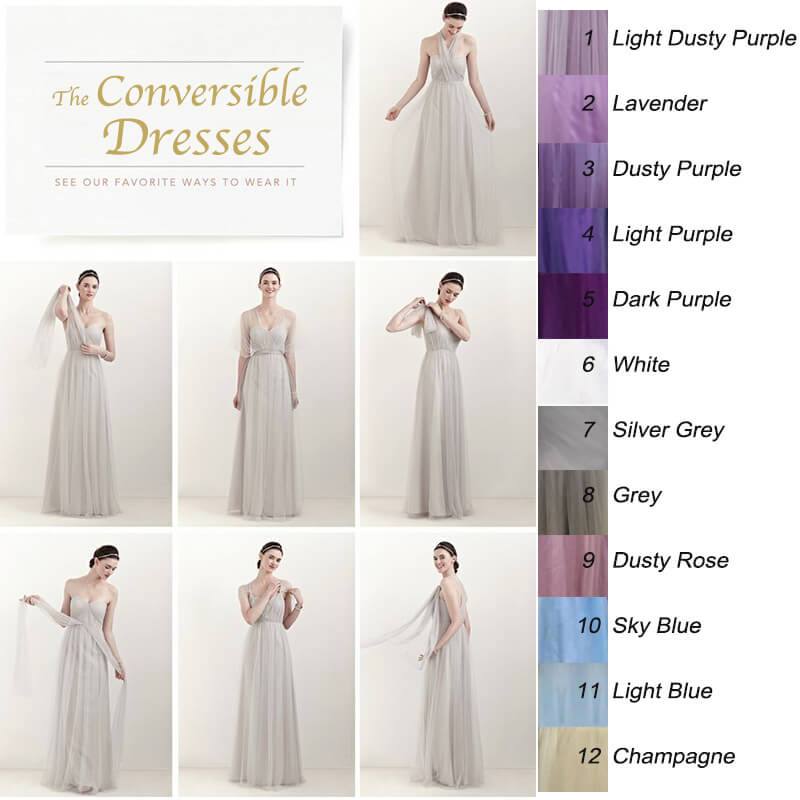 Custom-made Size/Color of Multi Way Convertible Bridesmaid Dresses-BELLA - RongMoon