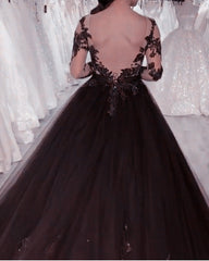 Long Sleeves Quinceanera Dresses Ball Gown Appliques Ruffles