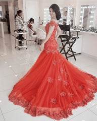 Elegant Mermaid Off The Shoulder Dresses Appliques