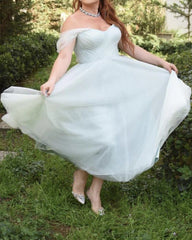 Plus Size Tulle Off The Shoulder Dresses
