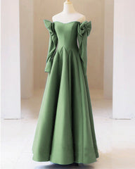 Sage Satin Bow Sleeves Corset Top Dress