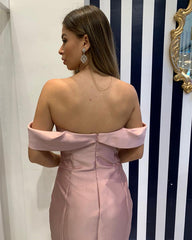 Sexy Off Shoulder Satin Mermaid Dresses
