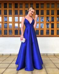 Empire Prom Long Dresses Satin Open Back