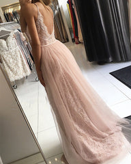 Halter Split Mermaid Prom Lace Dresses With Tulle Skirt
