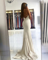 Mermaid Corset Prom Dresses V Neck Cross Back