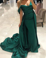 Mermaid Prom Dresses Satin Off The Shoulder