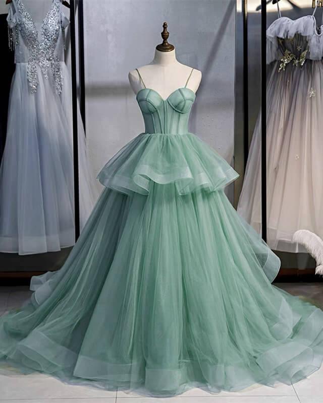Ball Gown Sweetheart Corset Ruffles Dress - RongMoon