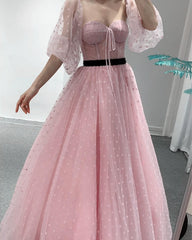 Lavender Tulle Cottagecore Corset Dress With Puffy Sleeves