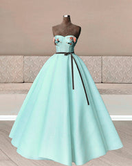 Yellow Ball Gown Sweetheart Corset Dress With 3D Flowers