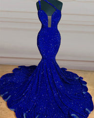 Mermaid Velvet Sequin One Shoulder Dress