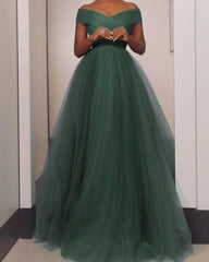 A-line Off The Shoulder Tulle Dress