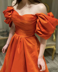Off Shoulder Ruched Satin Ball Gown