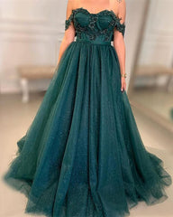 Sparkly Ball Gown Sweetheart Corset Lace Embroidery Dress - RongMoon