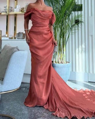 Mermaid Ruched Off The Shoulder Organza Dress - RongMoon