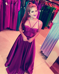 Criss Cross Prom Dresses Satin Floor Length