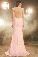 Trumpet/Mermaid Sweep Train Long Evening Dress with Beading