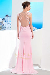 Trumpet/Mermaid Sweep Train Long Evening Dress with Beading