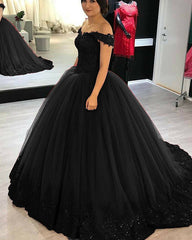 Elegant Quinceanera Dresses Lace Off Shoulder Ball Gown