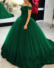 Elegant Quinceanera Dresses Lace Off Shoulder Ball Gown