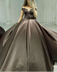 Ball Gown Quinceanera Dresses Lace Beaded Off Shoulder