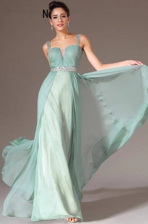 Elegant Evening Dresses A-line Sweetheart Chiffon Beaded Long Formal Party Evening Gown Prom Dresses Robe De Soiree - RongMoon