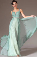 Elegant Evening Dresses A-line Sweetheart Chiffon Beaded Long Formal Party Evening Gown Prom Dresses Robe De Soiree - RongMoon