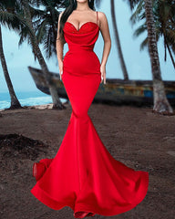 Mermaid Style Prom Dress Sweetheart Straps