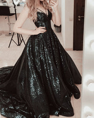 Sequin Prom Dresses Ball Gown Cross Criss Neck