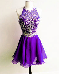 Short Beaded Chiffon Two Piece Dress