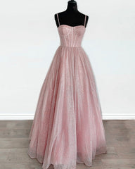 Sparkly Corset Prom Dresses Long Sweetheart Spaghetti Straps