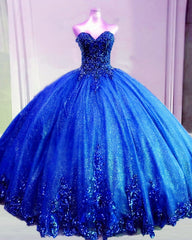Sparkly Quinceanera Dresses Ball Gown Sweetheart Embroidery